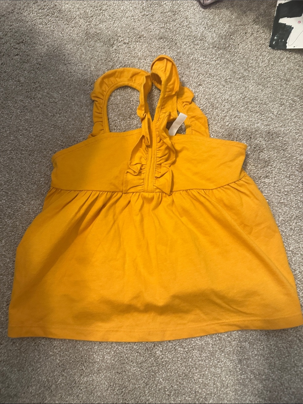 Janie and Jack Golden Yellow Ruffle Halter Top